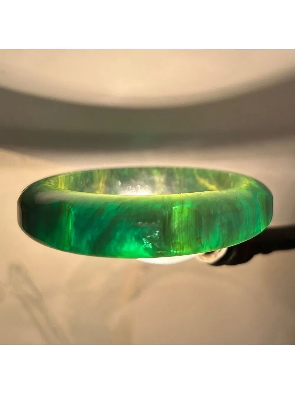 Rare 1930s-40s Carved Bakelite Bangle Bracelet